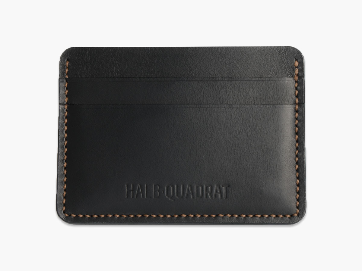 Cardholder Leder schwarz